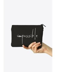 Clutch Çok Renkli Impossible Desenli Kanvas Makyaj Çantası