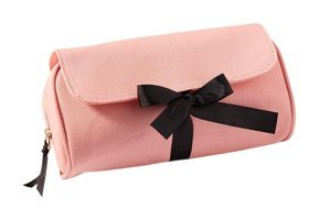 Ownn Pembe Düz Tekstil Makyaj Çantası