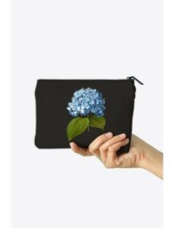 Clutch Çok Renkli Çiçek Desenli Kanvas Makyaj Çantası