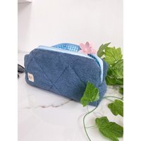 Girlsy Bags İndigo Düz Peluş Makyaj Çantası