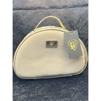 Fest Krem Fitilli Polyester Makyaj Çantası