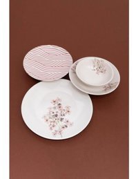 Neva N3573 Mois Basic 24 Parça 6 Kişilik Bone Porselen Yuvarlak Yemek Takımı
