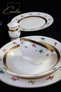 Camilla Michelangelo 61 Parça 12 Kişilik Porselen Yuvarlak Yemek Takımı