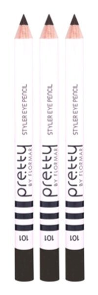 Pretty By Flormar No:101 Mat Siyah Göz Kalemi 3 Adet