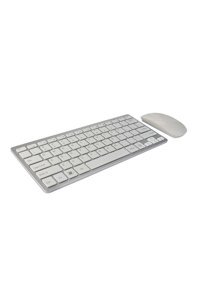 Zineets BM-PG8030 Ergonomik Beyaz Kablosuz Klavye Mouse Seti