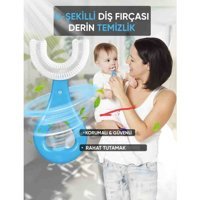 Happier Yumuşak U Manuel Bebek Diş Fırçası Mavi