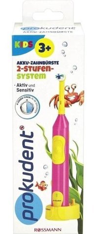 Prokudent Yumuşak U Şarjlı Çocuk Diş Fırçası Pembe-Sarı