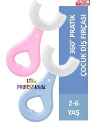 Lyra Professional Yumuşak U Manuel Bebek Diş Fırçası Pembe-Mavi
