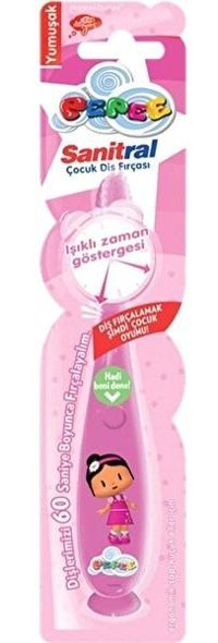 Sanitral Pepee Yumuşak U Manuel Çocuk Diş Fırçası Pembe