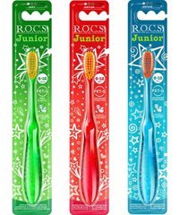 Rocs Yumuşak U Manuel Çocuk Diş Fırçası Kırmızı-Mavi-Yeşil