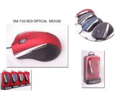 Everest SM-710 Kablolu Kırmızı Siyah Optik Mouse