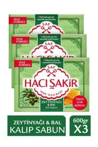 Hacı Şakir Antibakteriyel Bal-Zeytinyağ Sabun 3x150 gr