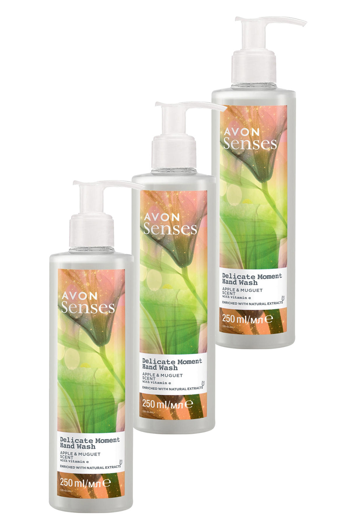 Avon Senses Delicate Moment Elma-Müge Sıvı Sabun 3x250 ml