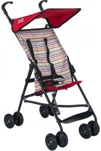 Tommybaby Pratik Katlanabilir Baston Bebek Arabası Kırmızı
