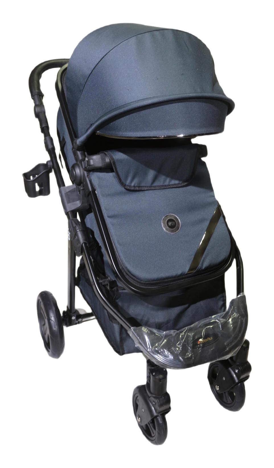 Otto Plus Lüks Katlanabilir Travel Sistem Bebek Arabası Füme