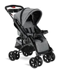 Babyhope BH-609 Çift Yönlü Katlanabilir Travel Sistem Bebek Arabası Gri
