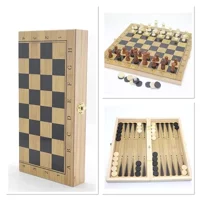 Noname Ahşap Satranç Ve Tavla Seti Alk4235