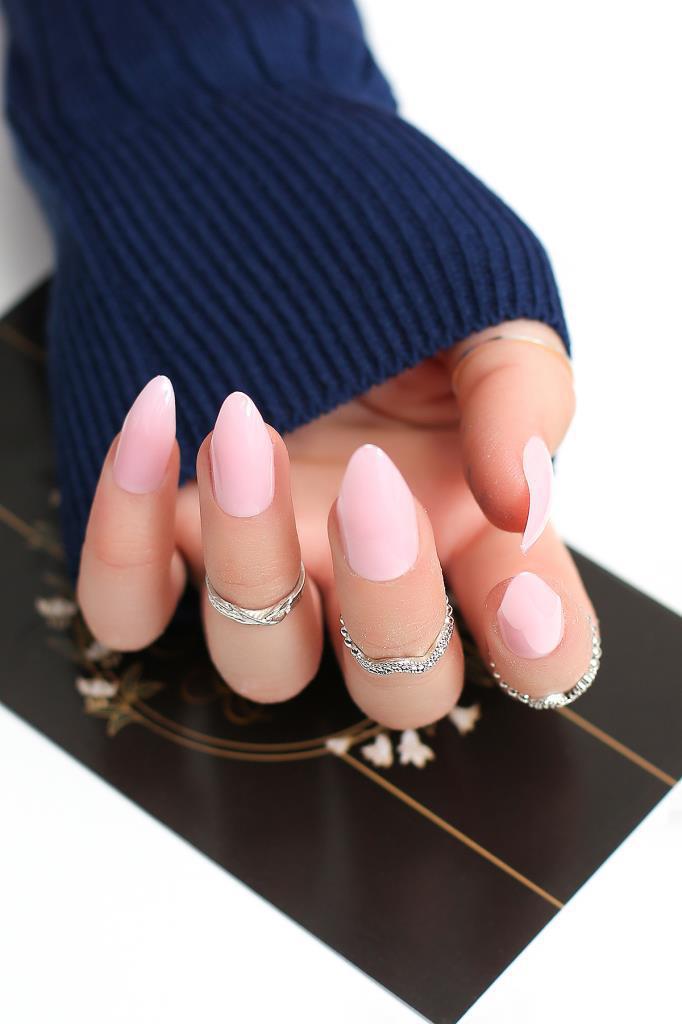 Mona Lady Mat 12'li Oval Pembe Takma Tırnak