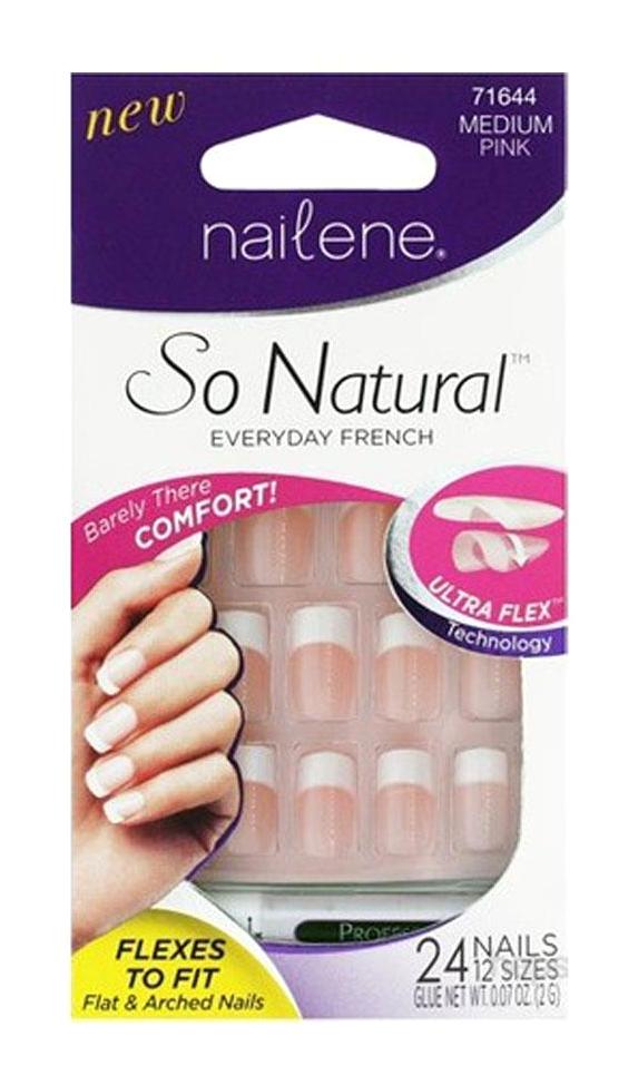 Nailene So Natural 71061 French 24'lü Kare Takma Tırnak