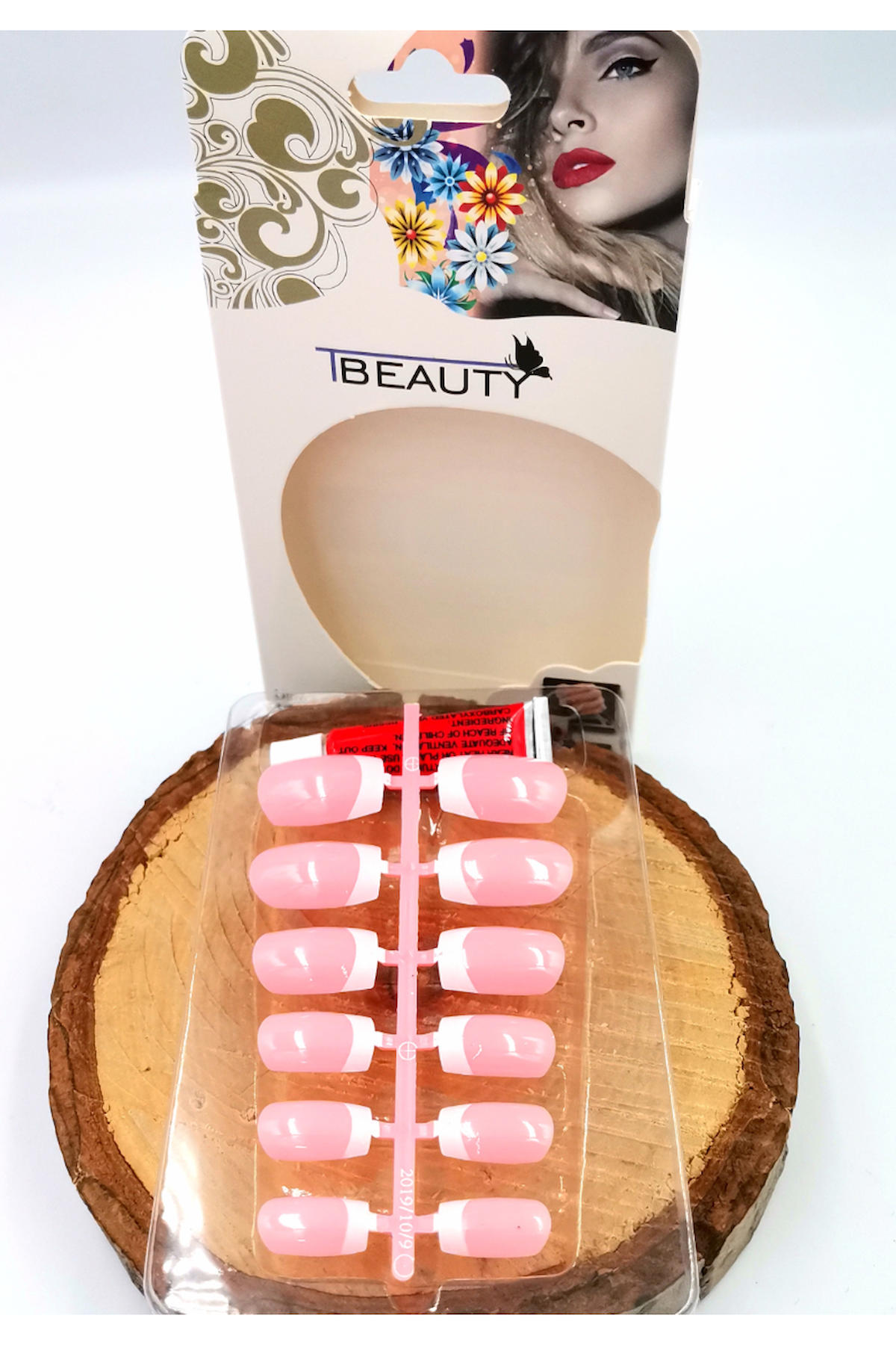 Monalisa Home French 12'li Küt Pembe Takma Tırnak