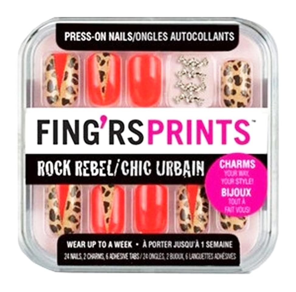 Fing'Rs Prints 31044 Parlak 24'lü Oval Kırmızı Takma Tırnak
