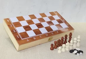 Noname Ahşap Kutulu Satranç Ve Tavla Seti Alk4023