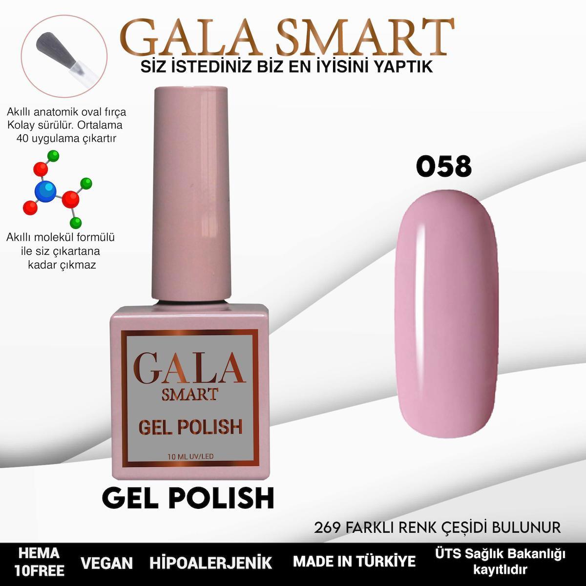 Gala Smart 58 Pembe Parlak Kalıcı Oje