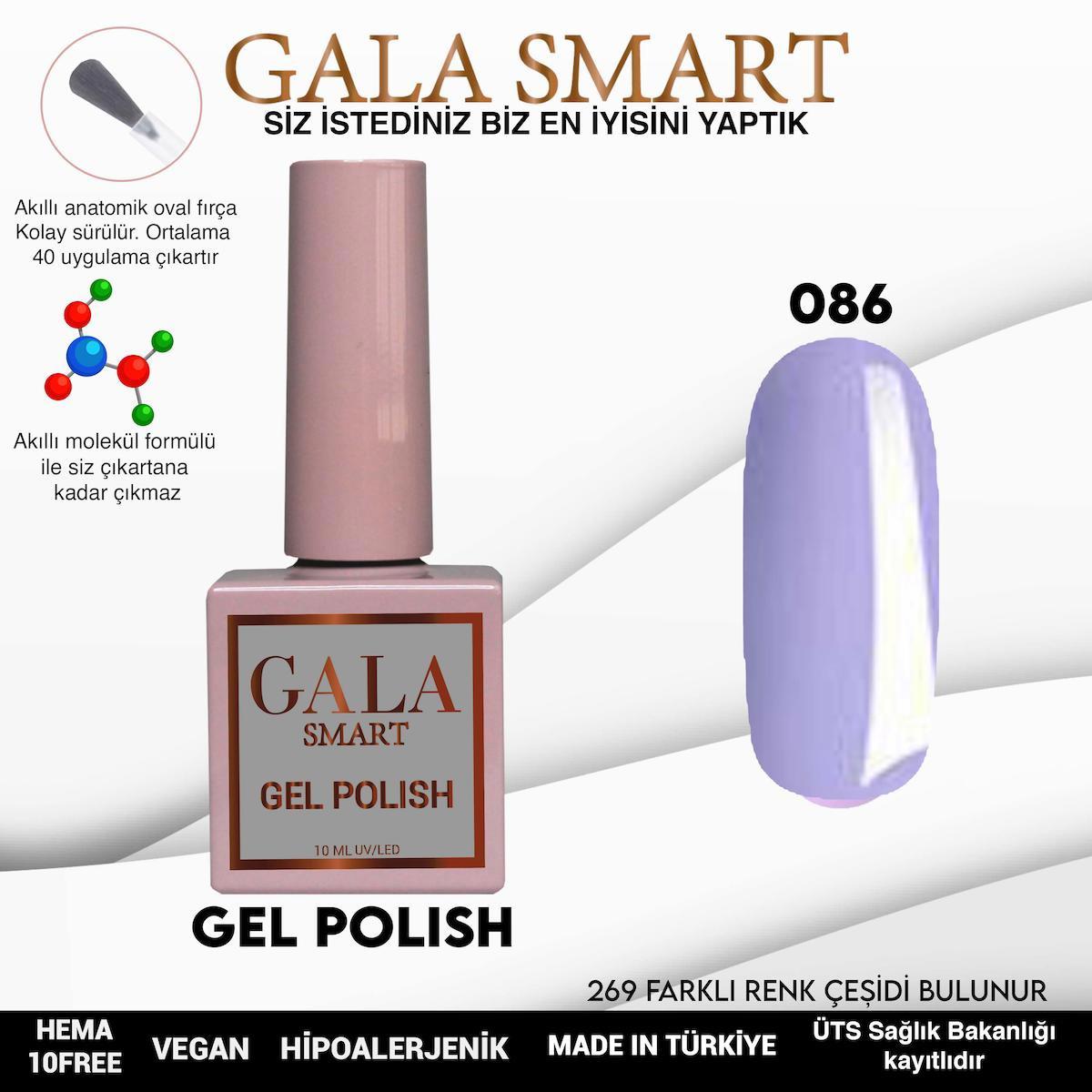 Gala Smart 86 Lila Parlak Kalıcı Oje