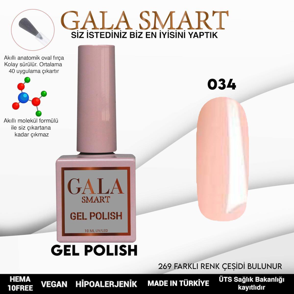Gala Smart 34 Pudra Parlak Kalıcı Oje