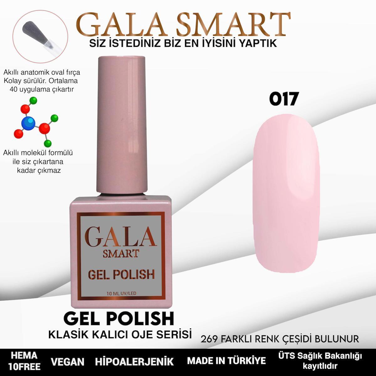 Gala Smart 17 Toz Pembe Parlak Kalıcı Oje