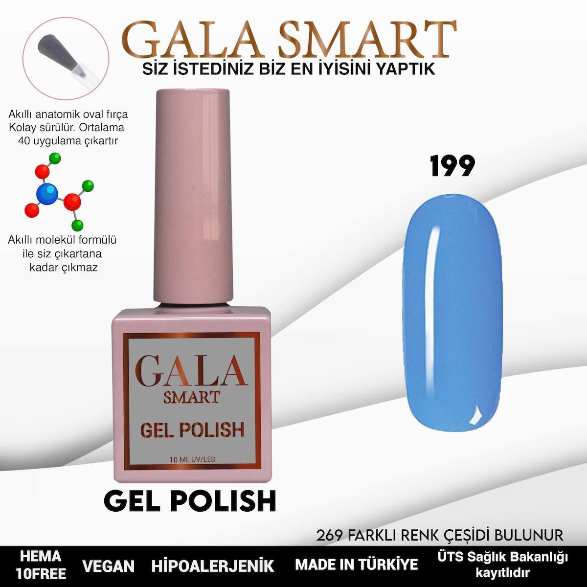 Gala Smart 199 Mavi Parlak Kalıcı Oje