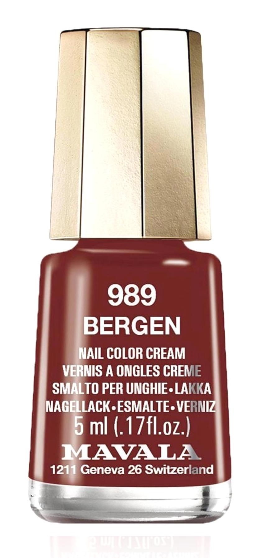 Mavala 989 Bergen Bordo Parlak Oje