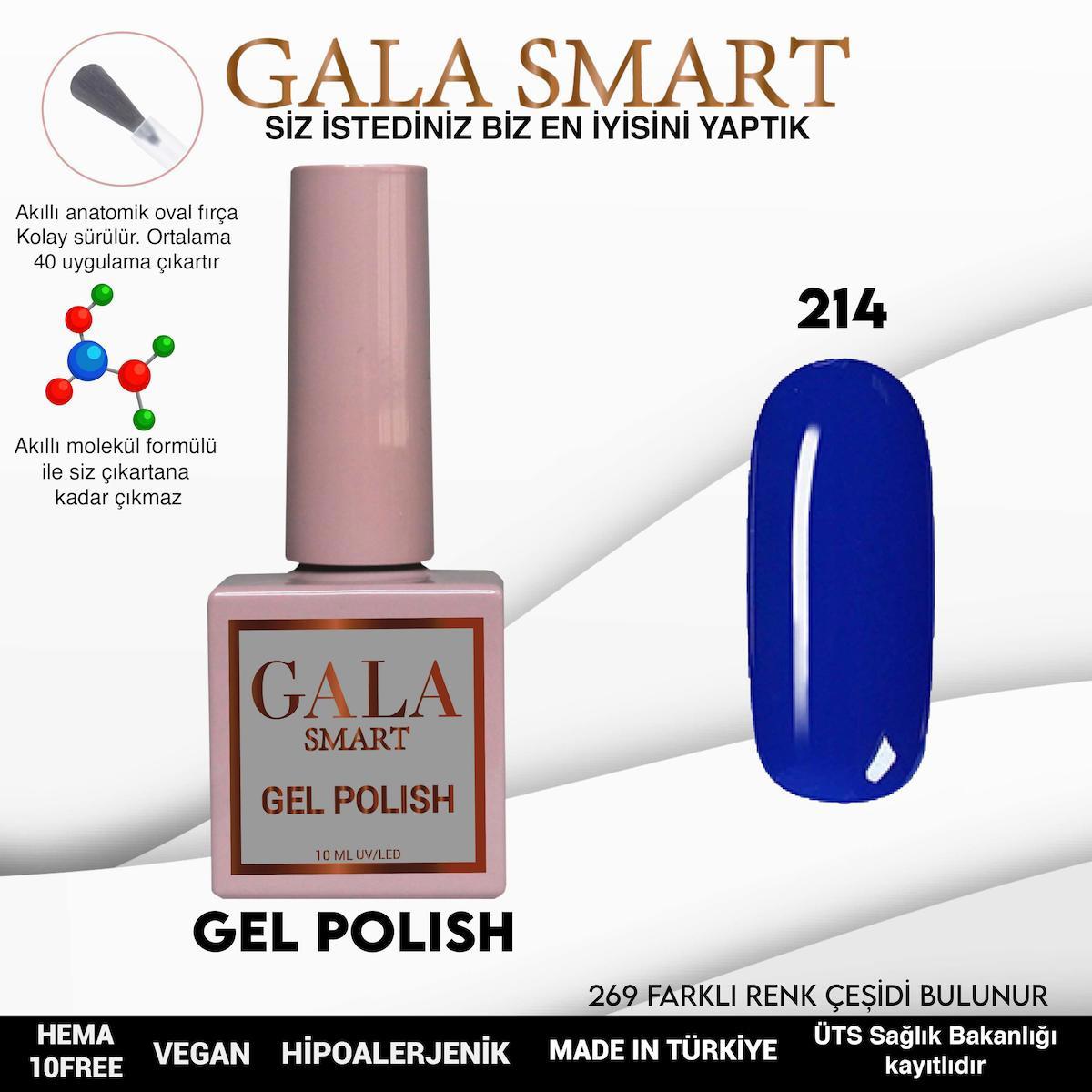 Gala Smart 214 Lacivert Parlak Kalıcı Oje