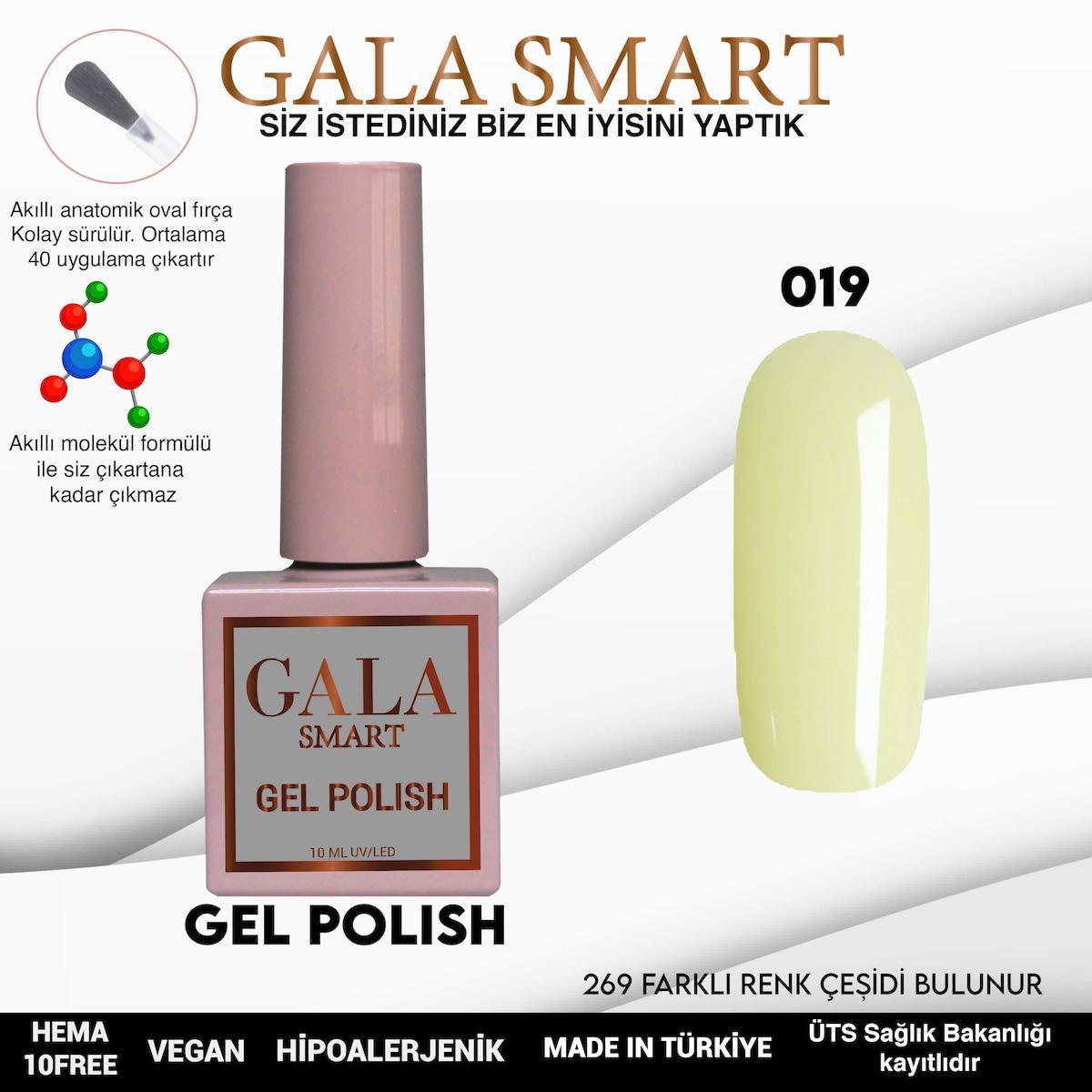 Gala Smart 19 Sarı Parlak Kalıcı Oje