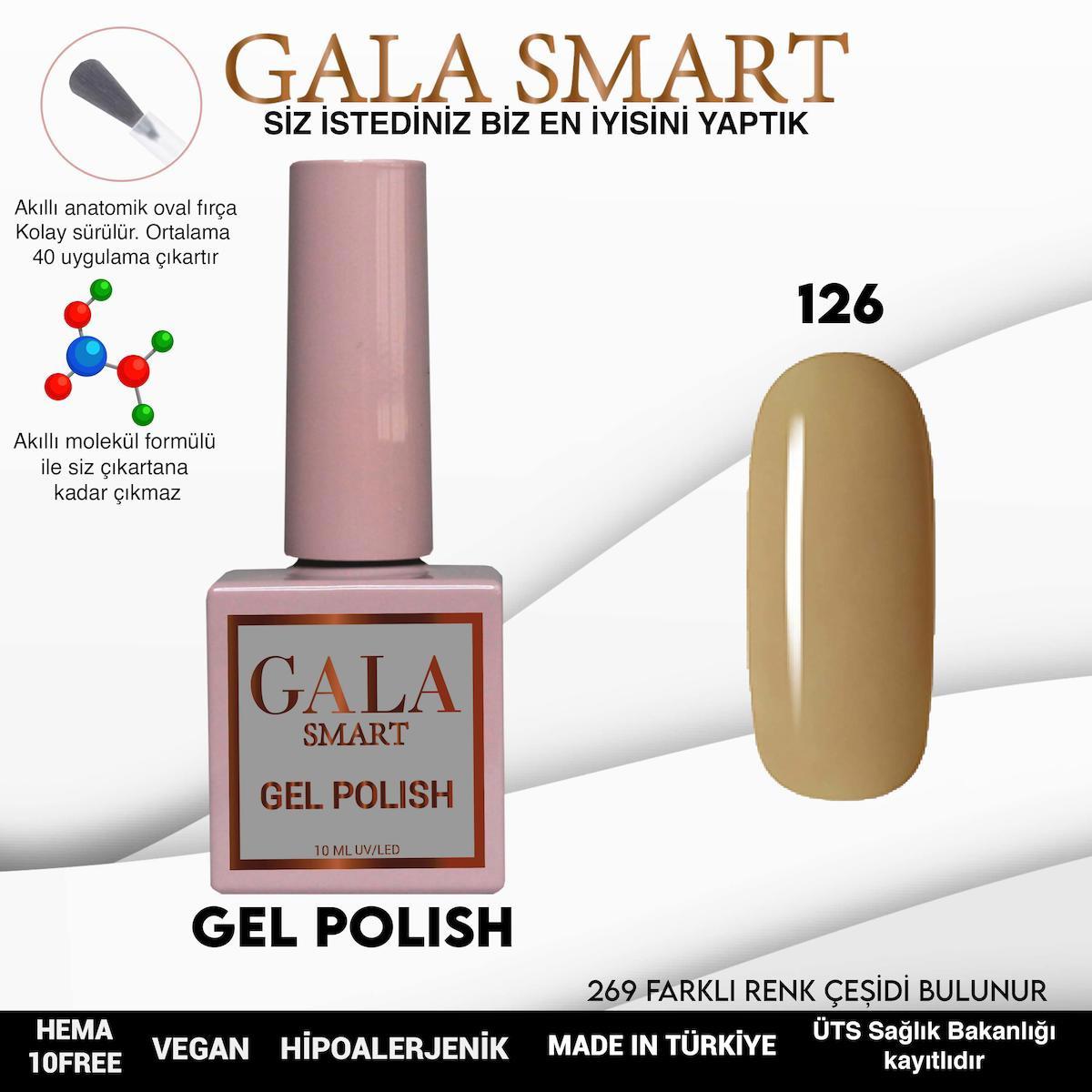 Gala Smart 126 Sütlü Kahve Parlak Kalıcı Oje