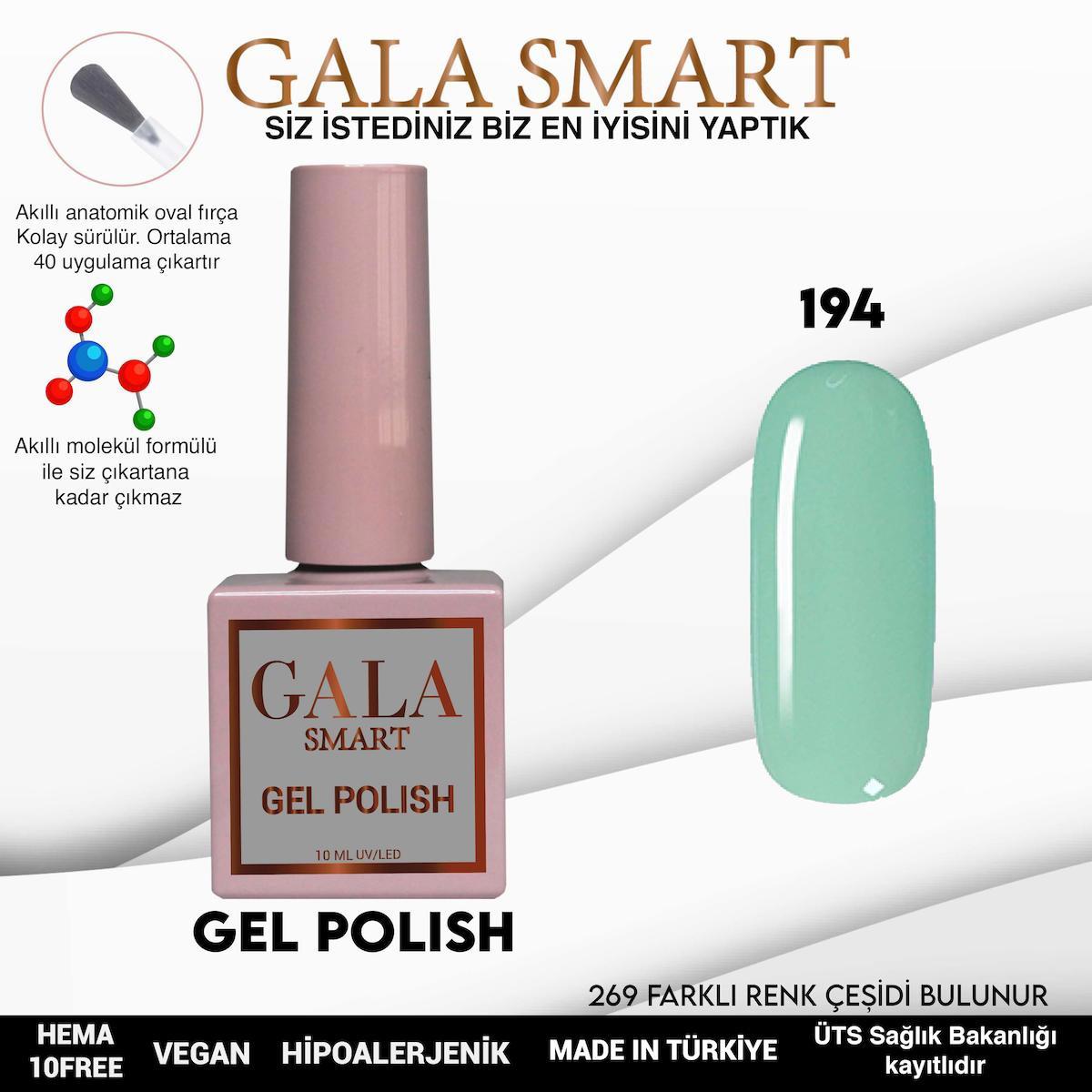 Gala Smart 194 Su Yeşili Parlak Kalıcı Oje