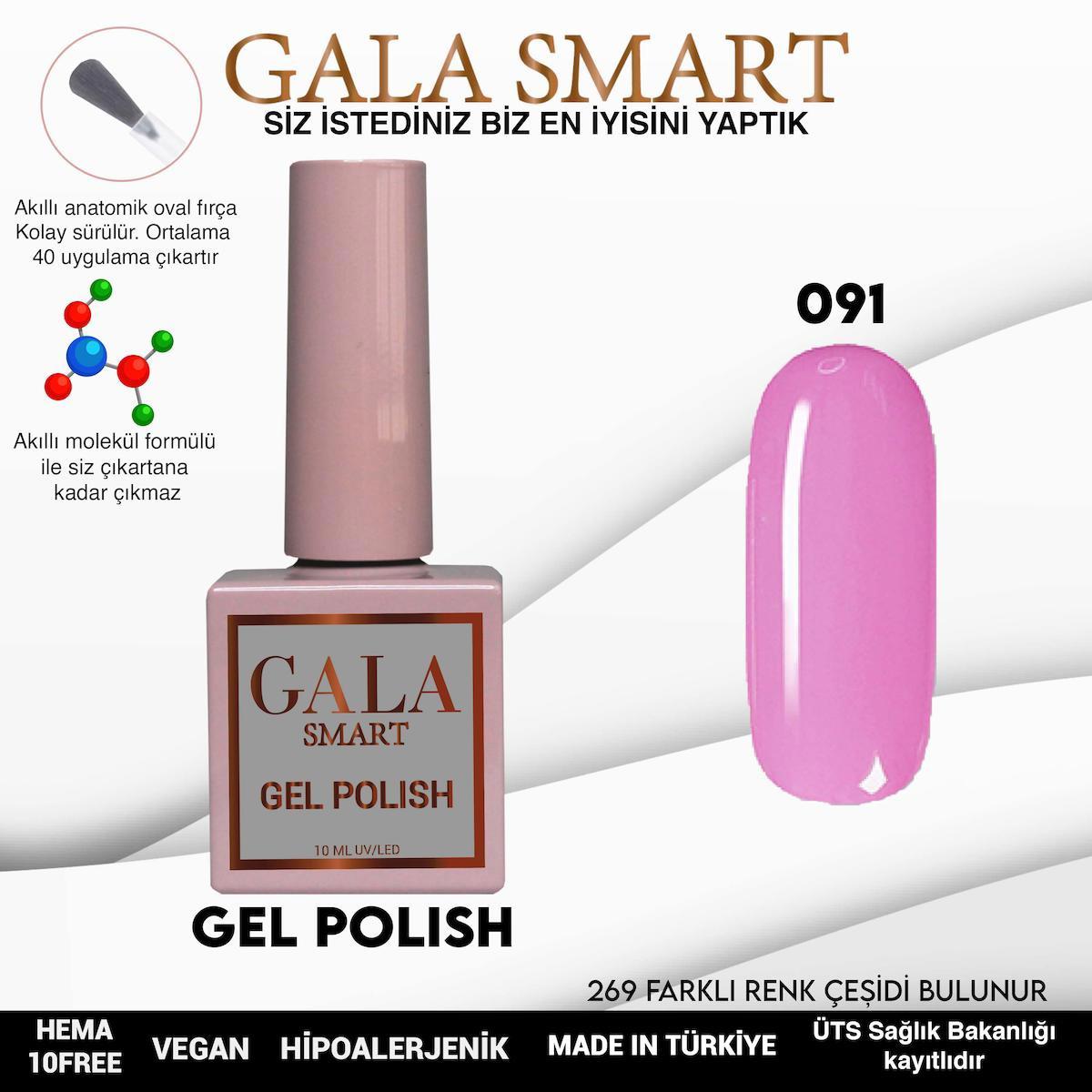 Gala Smart 91 Pembe Parlak Kalıcı Oje