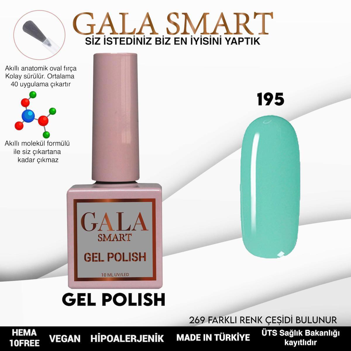 Gala Smart 195 Turkuaz Parlak Kalıcı Oje