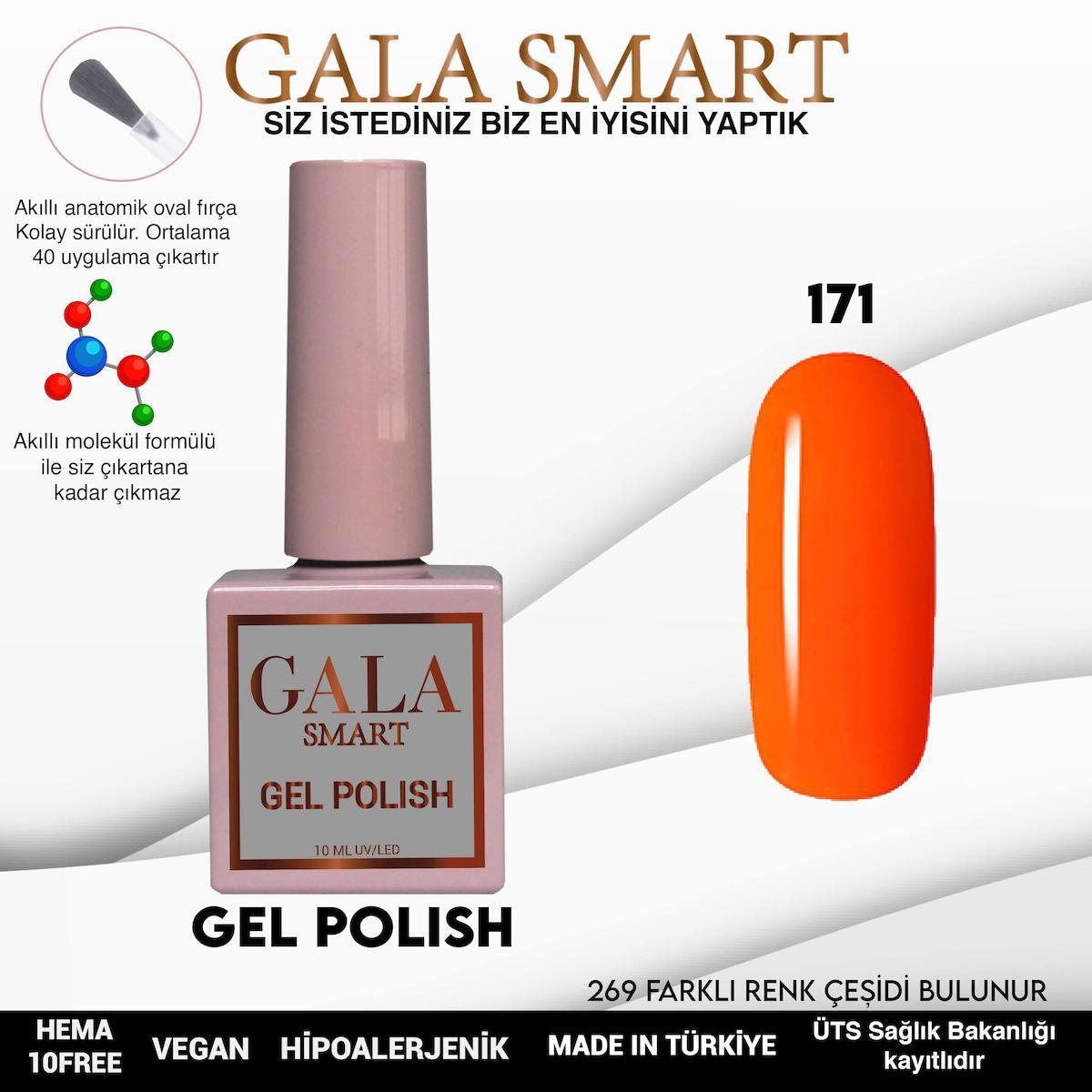 Gala Smart 171 Turuncu Parlak Kalıcı Oje