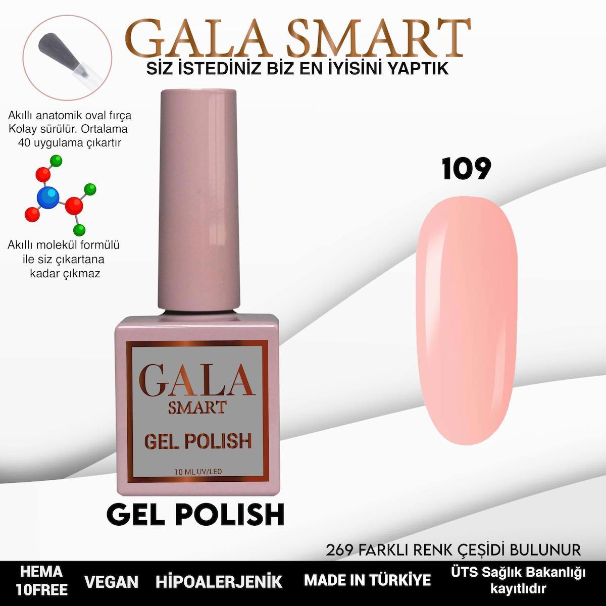 Gala Smart 109 Pembe Parlak Kalıcı Oje