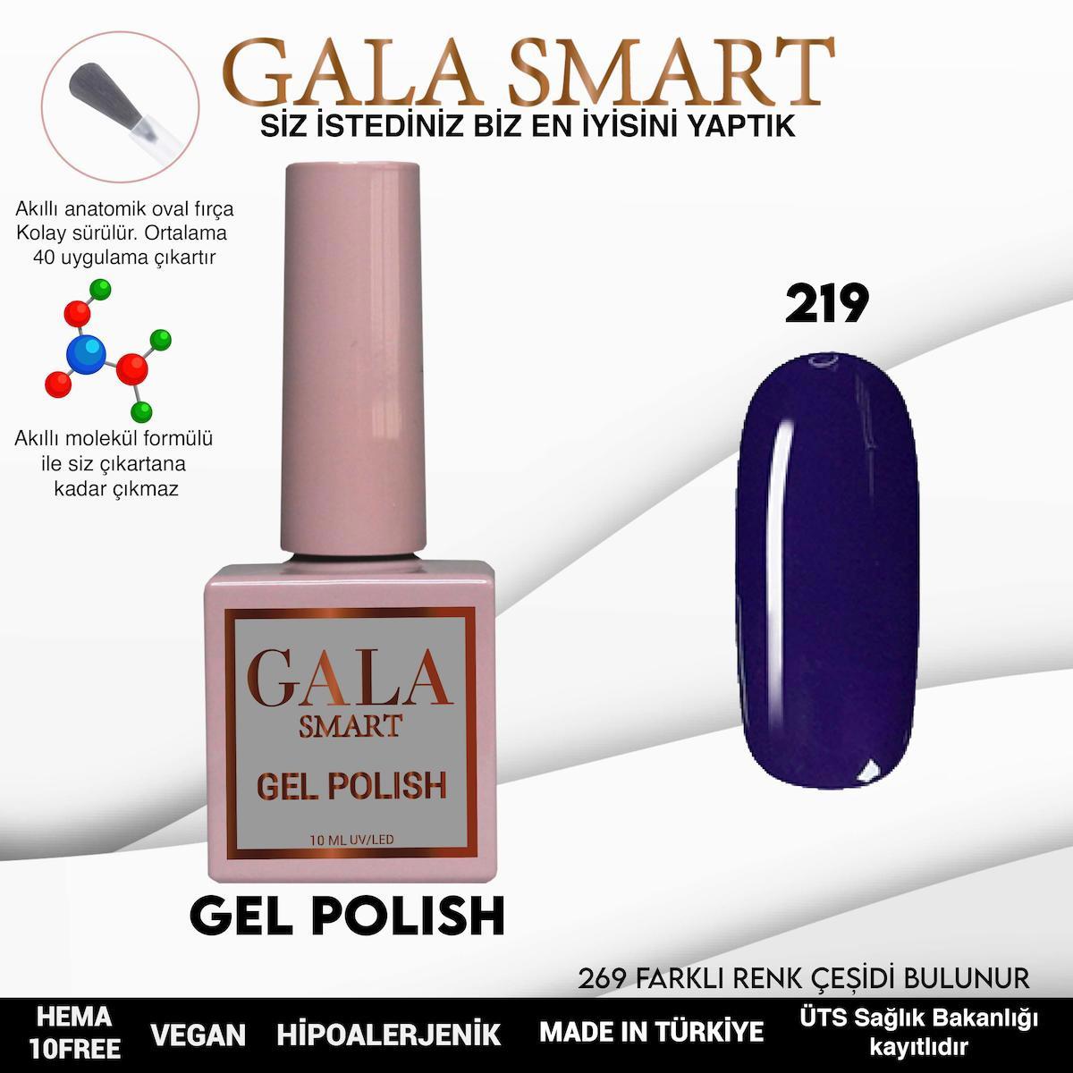 Gala Smart 219 Lacivert Parlak Kalıcı Oje