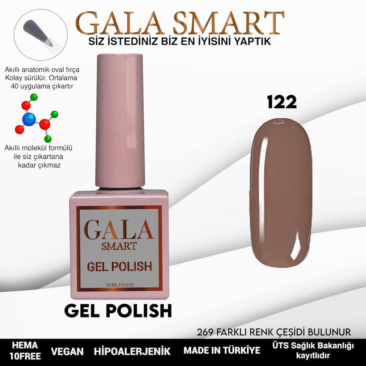 Gala Smart 122 Kahverengi Parlak Kalıcı Oje