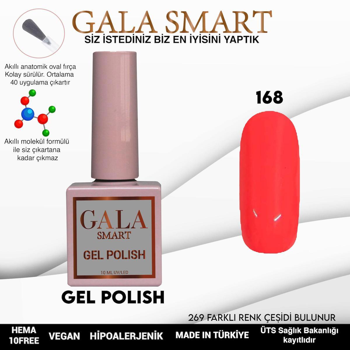 Gala Smart 168 Turuncu Parlak Kalıcı Oje