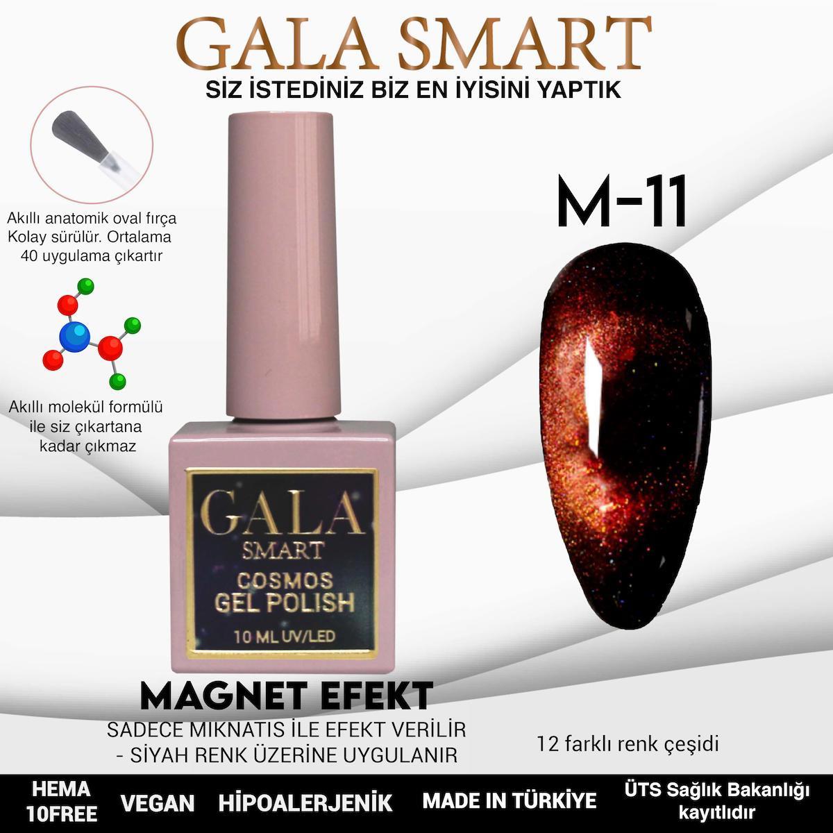Gala Smart M11 Kızıl Kahve Metalik Kalıcı Oje