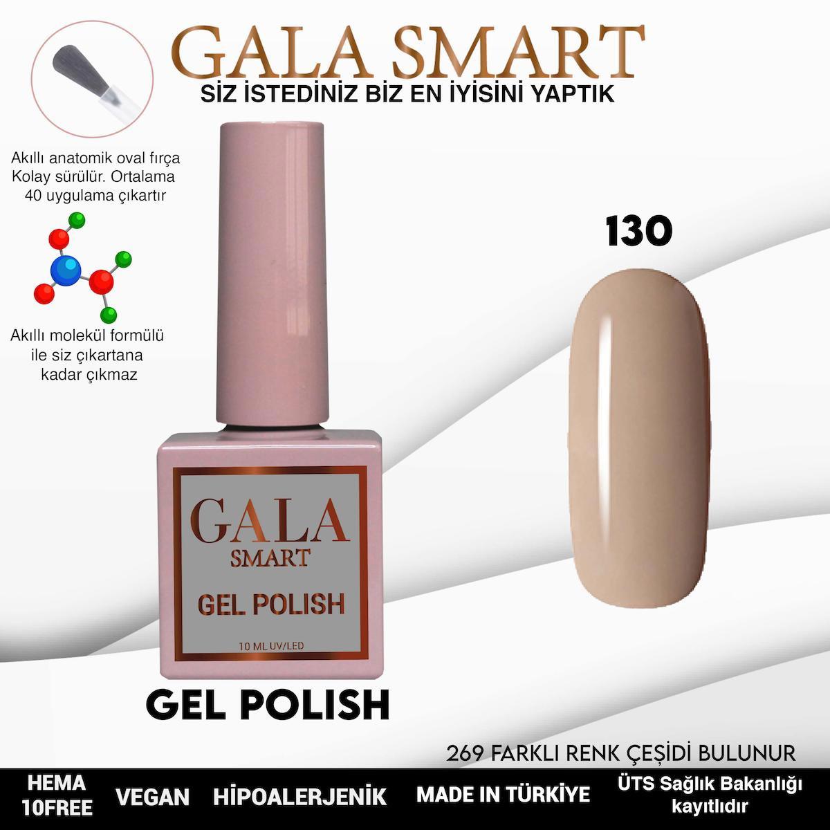 Gala Smart 130 Sütlü Kahve Parlak Kalıcı Oje