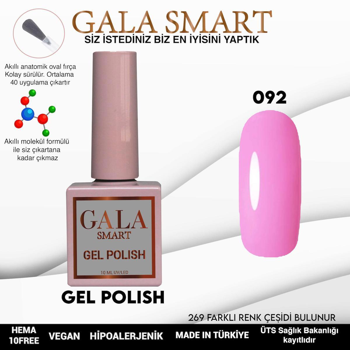 Gala Smart 92 Pembe Parlak Kalıcı Oje