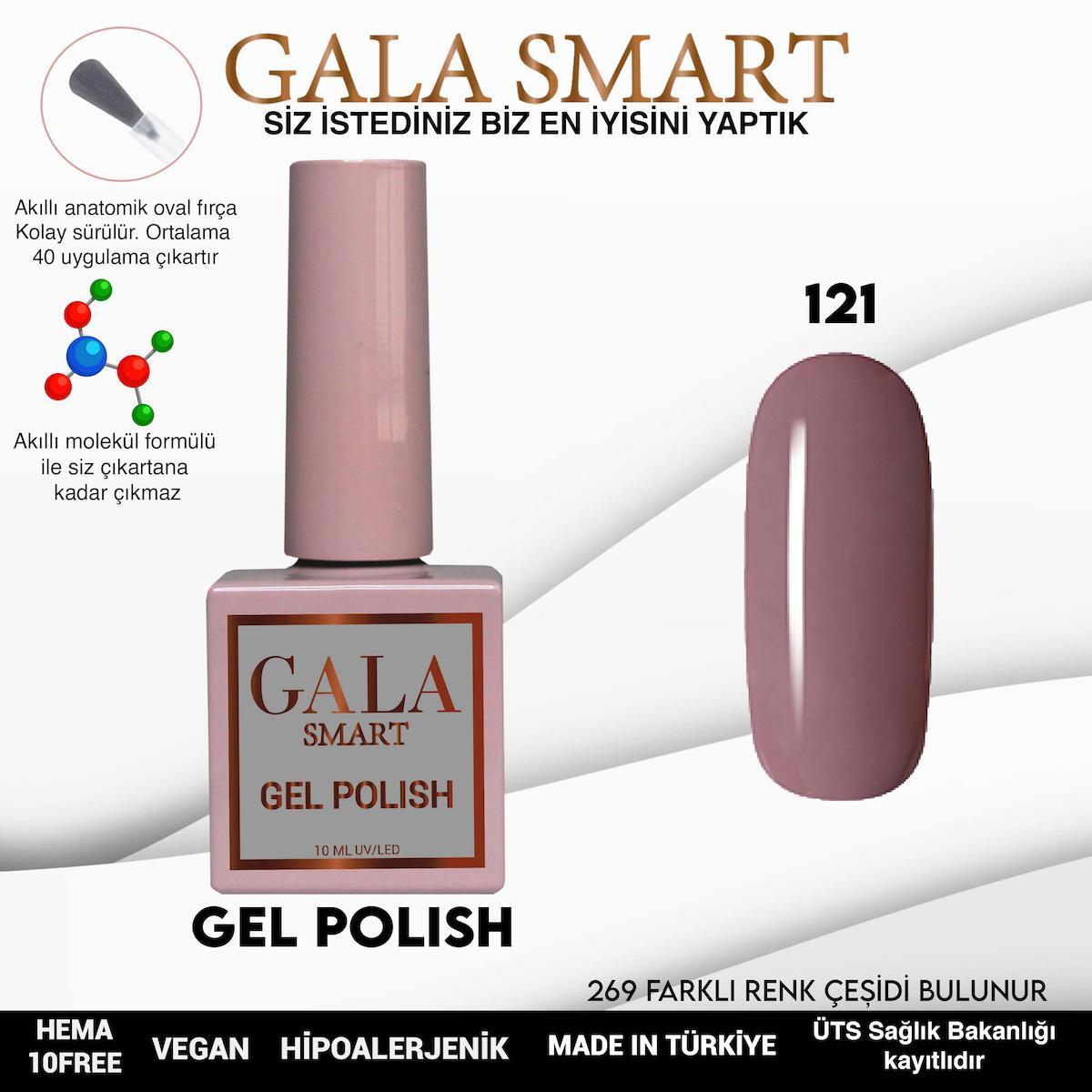 Gala Smart 121 Gül Kurusu Parlak Kalıcı Oje