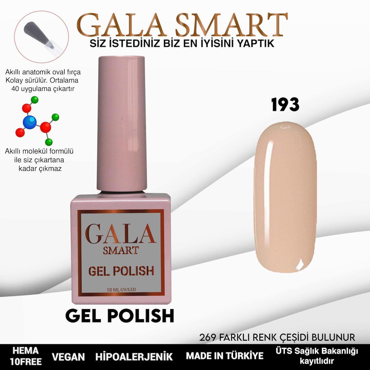 Gala Smart 193 Krem Parlak Kalıcı Oje