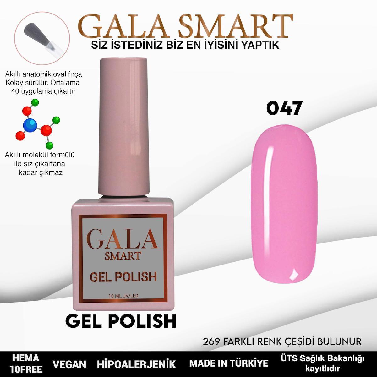 Gala Smart 47 Pembe Parlak Kalıcı Oje