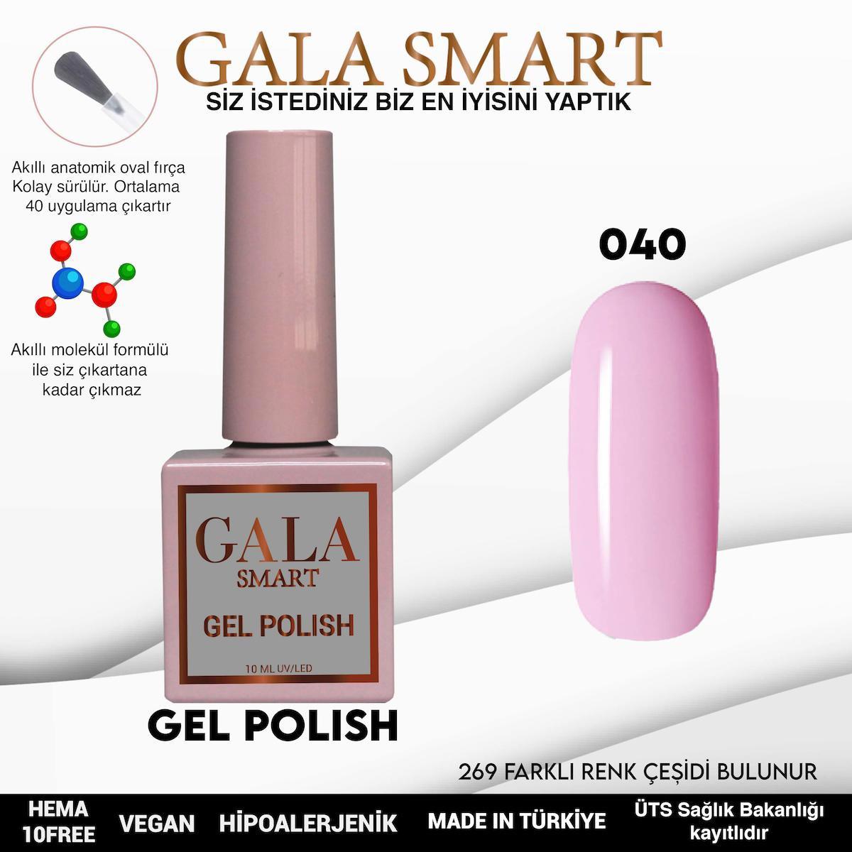 Gala Smart 40 Pembe Parlak Kalıcı Oje